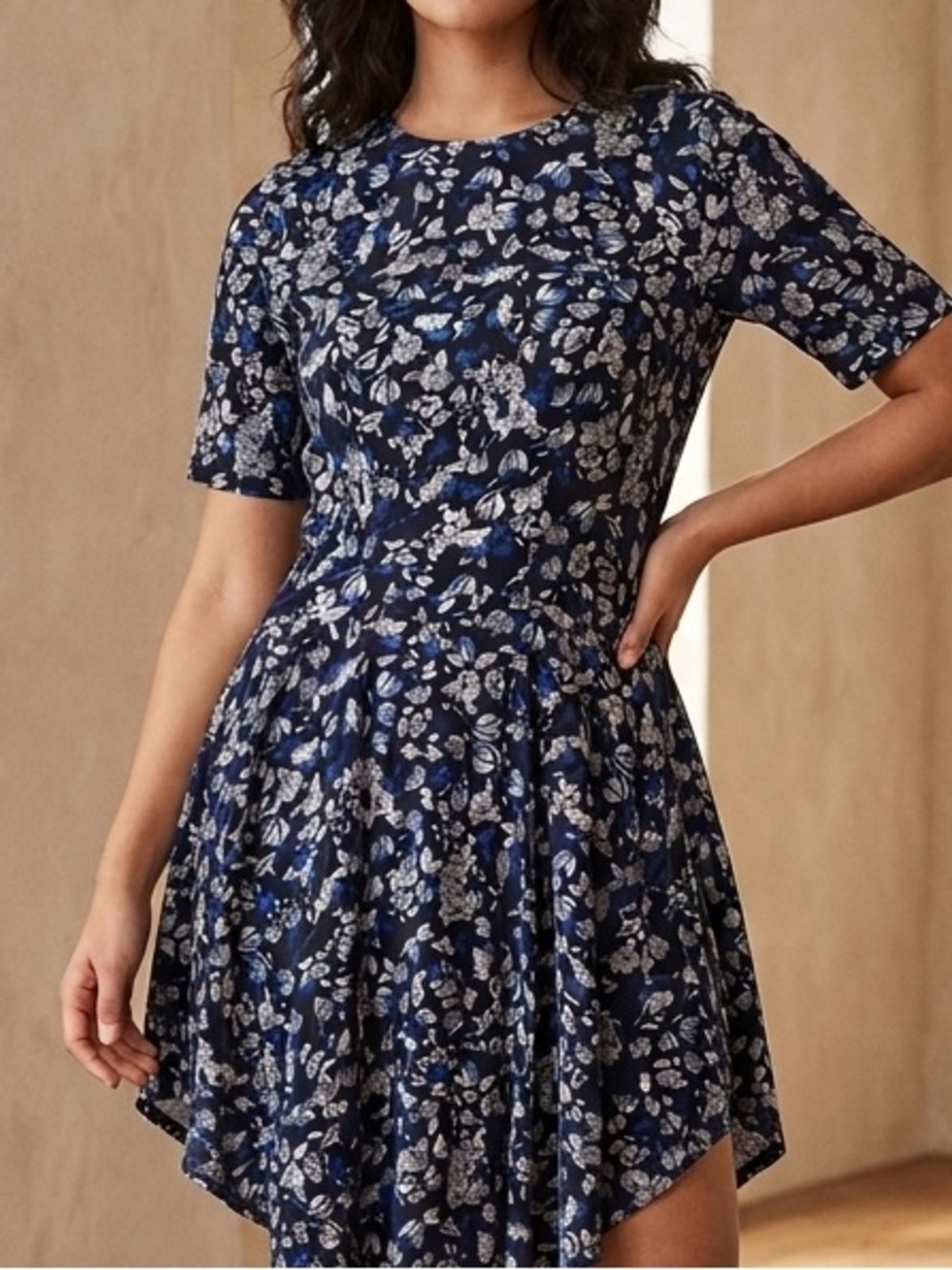 H&M Floral Navy Dress